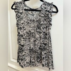 French Connection Sleeveless Ruffled Blouse